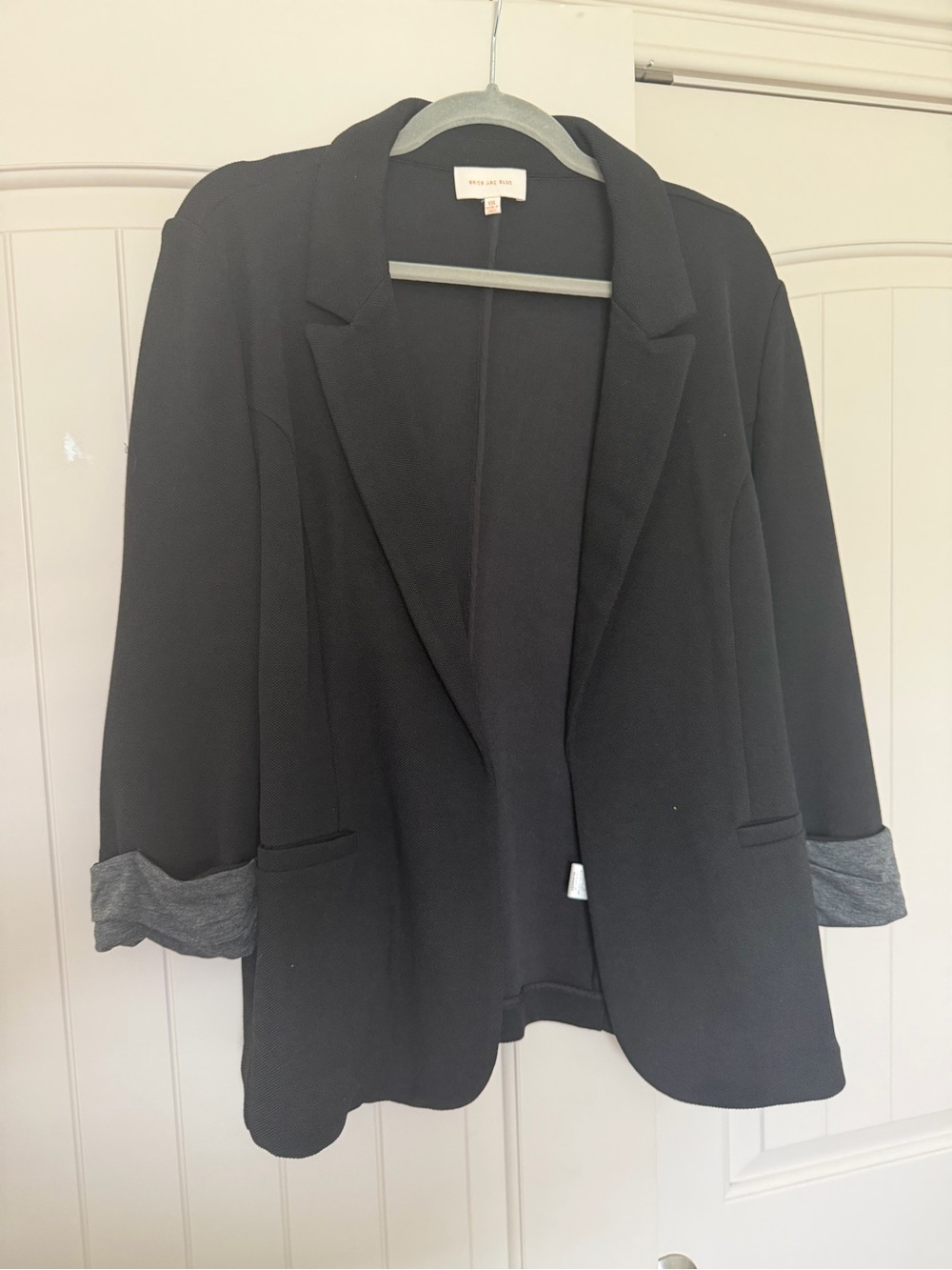 Open-Front Black Blazer Jacket